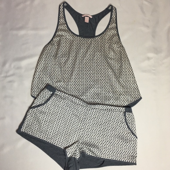 Victoria's Secret Other - Victoria’s Secret Pajama Shorts Tank PJ Gray Lrge